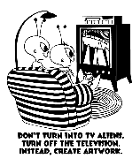 Don&#39;t Turn Into TV Aliens coloring page