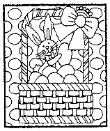 Easter Bunny in Basket coloring page