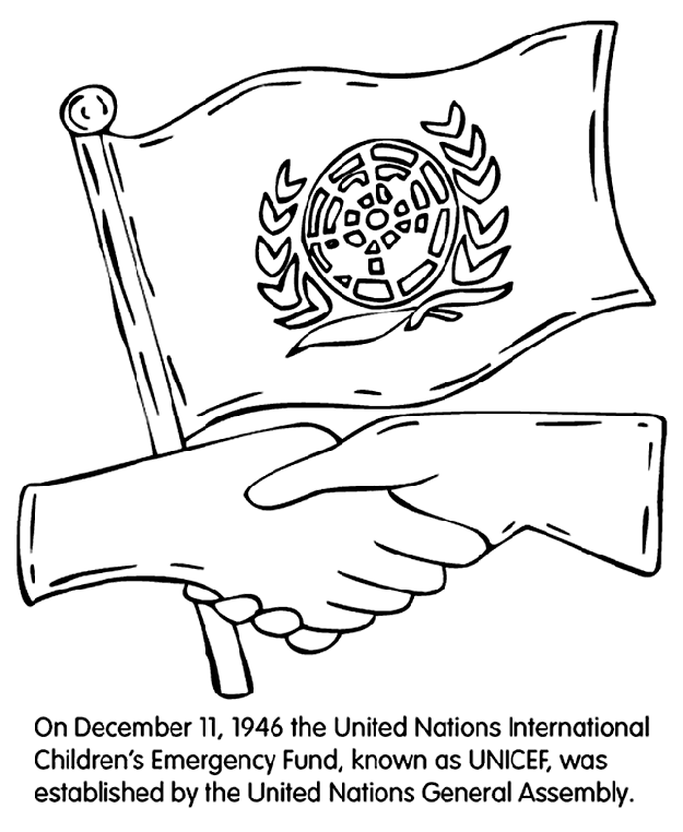 United Nations - UNICEF coloring page