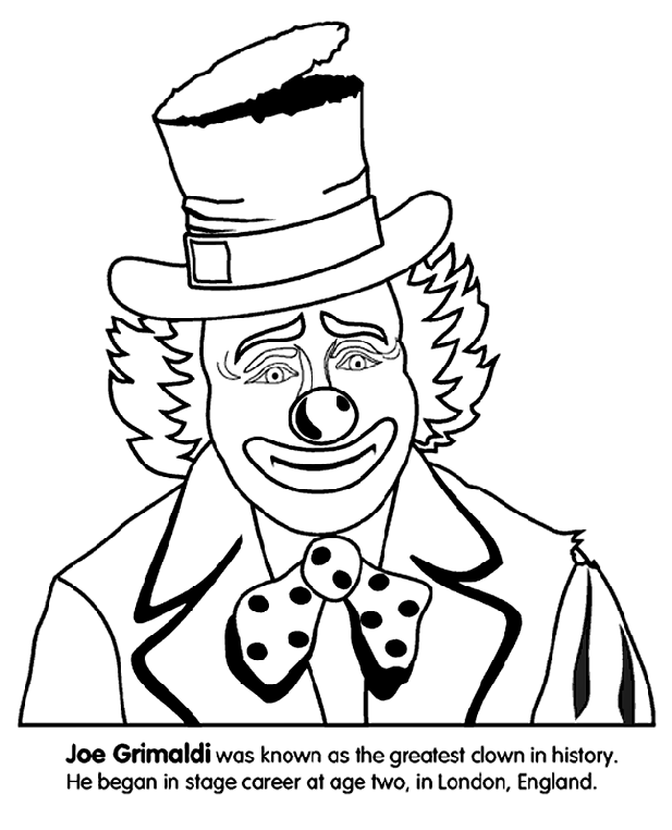 Clown coloring page