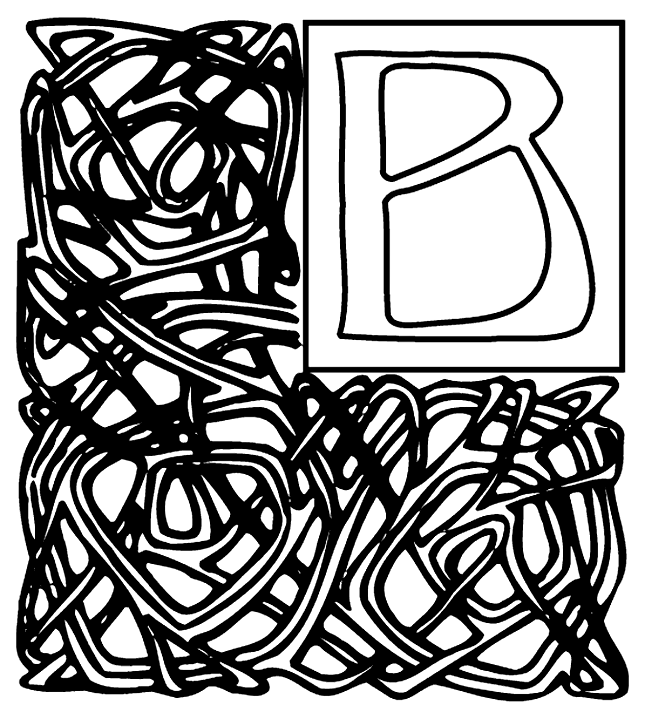 Alphabet Garden B coloring page