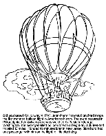 First Hot Air Balloon Flight in United States coloring page