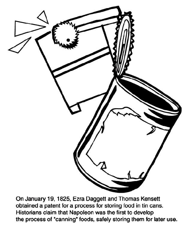 Tin Can Patent coloring page