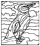 Penguins coloring page
