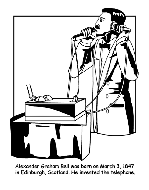 Alexander Graham Bell coloring page
