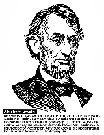 U.S. President Abraham Lincoln coloring page