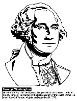 U.S. President George Washington coloring page