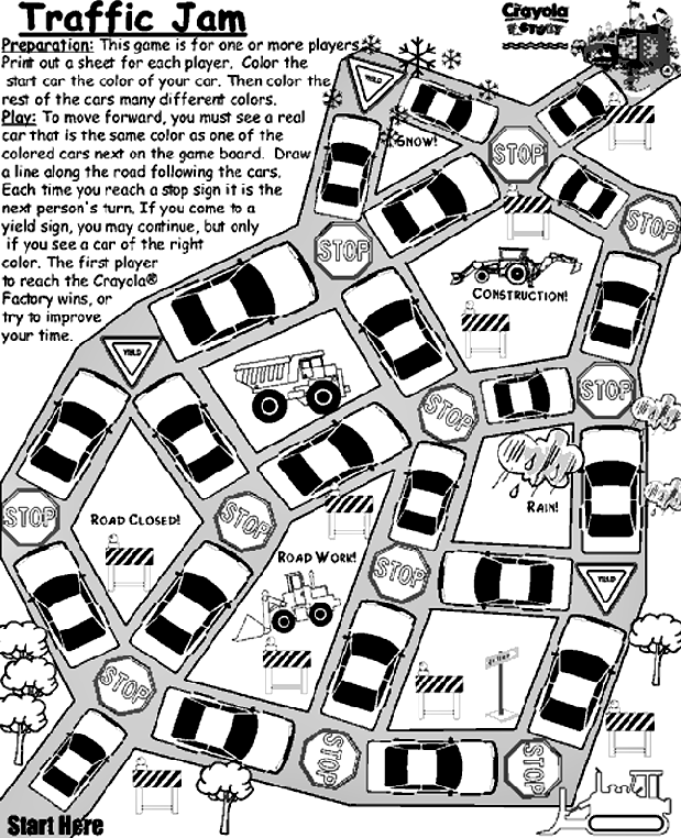 Traffic Jam coloring page