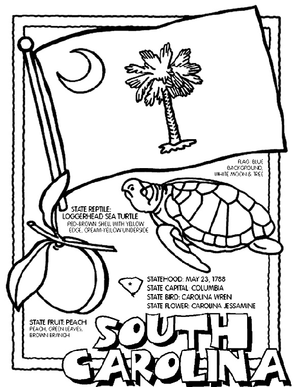 South Carolina coloring page