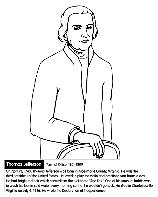 U.S. President Thomas Jefferson coloring page