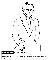 U.S. President James Buchanan coloring page