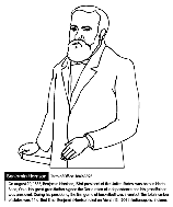 U.S. President Benjamin Harrison coloring page