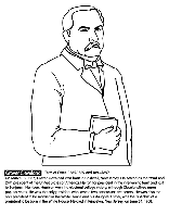 U.S. President Grover Cleveland coloring page