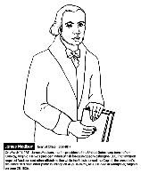 U.S. President James Madison coloring page