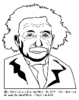 Albert Einstein coloring page