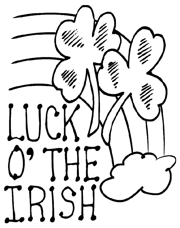 Luck - o - the - Irish coloring page