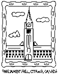 Canada Parliament Hill coloring page