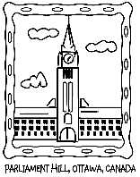 Canada Parliament Hill coloring page