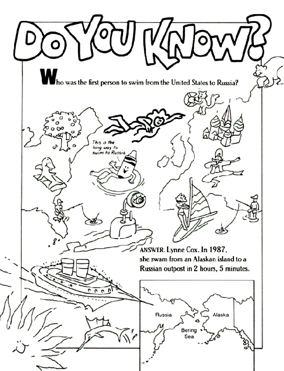 U.S.A to Russia coloring page