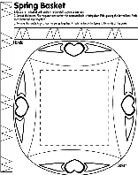 Spring Basket coloring page