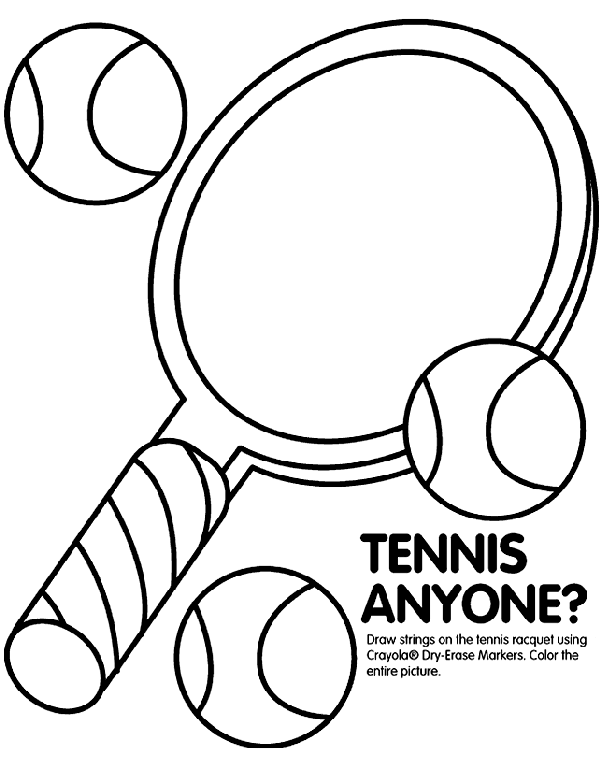 Tennis Anyone? coloring page