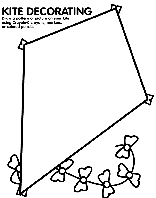 Kite Decorating coloring page