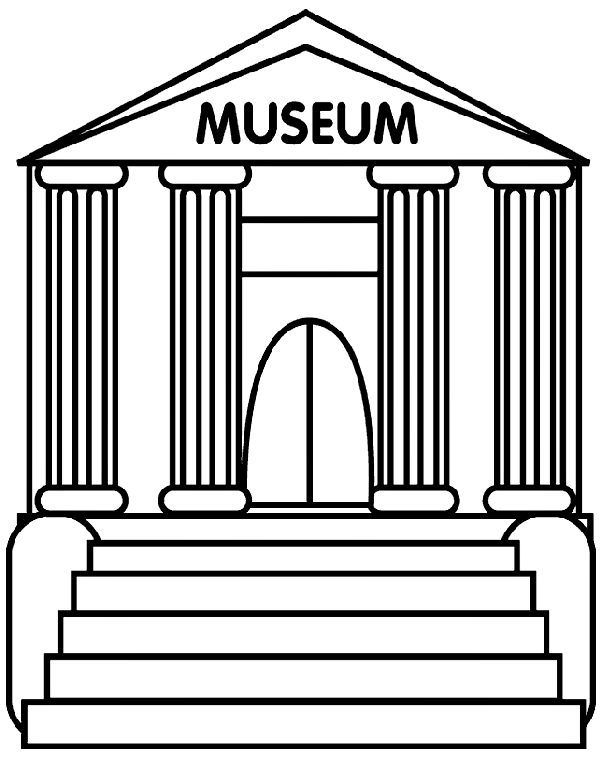 Museum coloring page