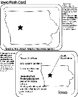 US State Flash Cards - Iowa coloring page