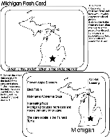 US State Flash Cards - Michigan coloring page