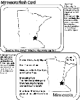 US State Flash Cards - Minnesota coloring page