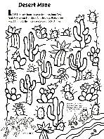 Desert Maze coloring page
