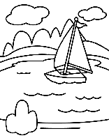 Lake coloring page
