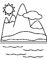 Mountains coloring page