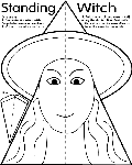 Stand Up Witch coloring page