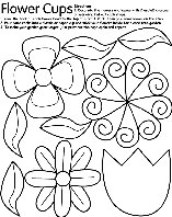 Flower Cups coloring page