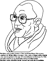 Dalai Lama coloring page