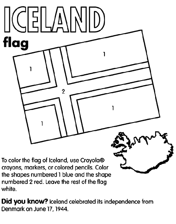 Iceland coloring page
