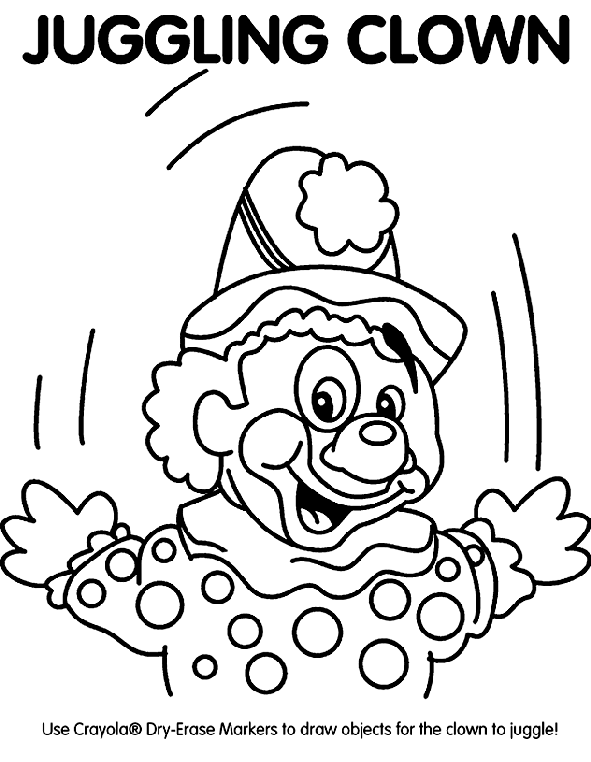 Juggling Clown coloring page