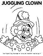 Juggling Clown coloring page