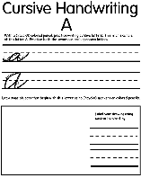 Writing Cursive A coloring page