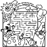 Ellie Magical Morning Maze coloring page