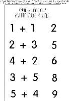 Calculator Addition Strip coloring page