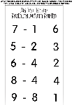Calculator Subtraction Strip coloring page