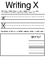 Print X coloring page