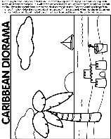 Caribbean Diorama coloring page