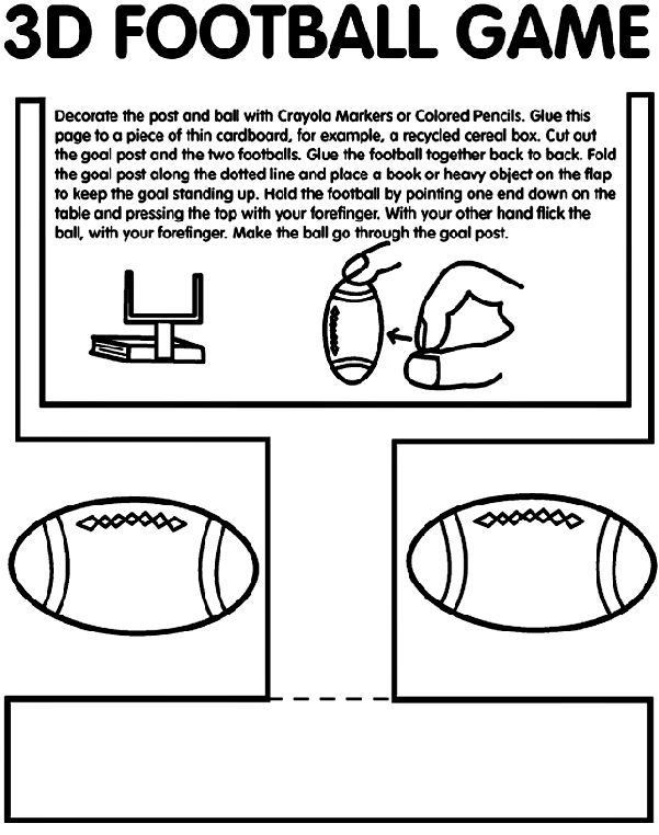 3D Football Game coloring page