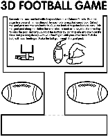 3D Football Game coloring page