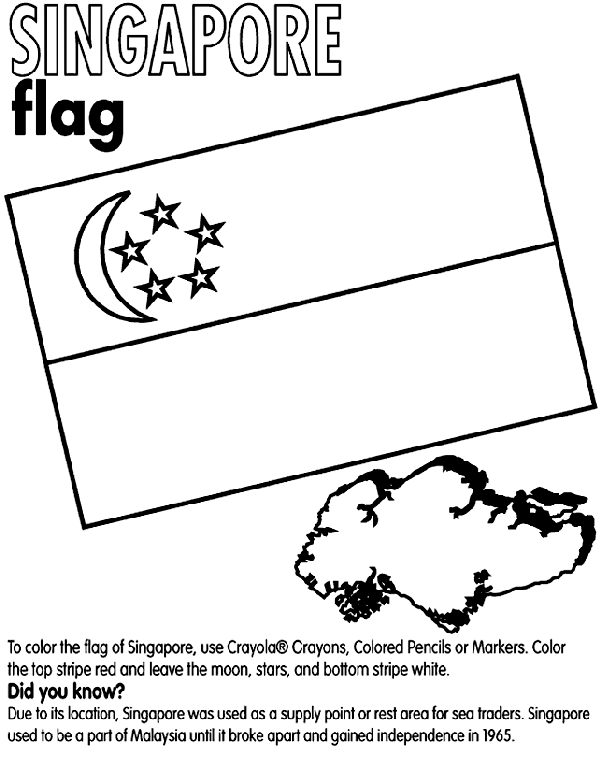 Singapore coloring page
