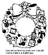 Christmas Wreath coloring page