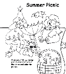 Summer Picnic coloring page
